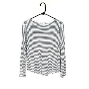 H&M Black And White Striped Tee